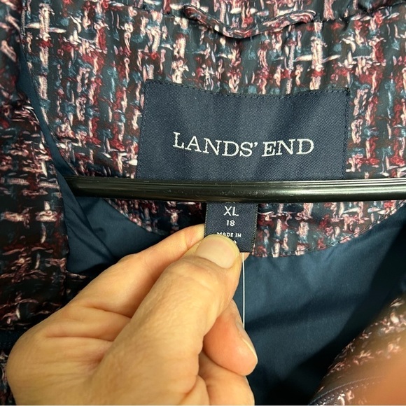 New Lands’ End Womens Down Fill Vest XL Sweater Down Goose Puffer Full Zip BNWT - Picture 2 of 6